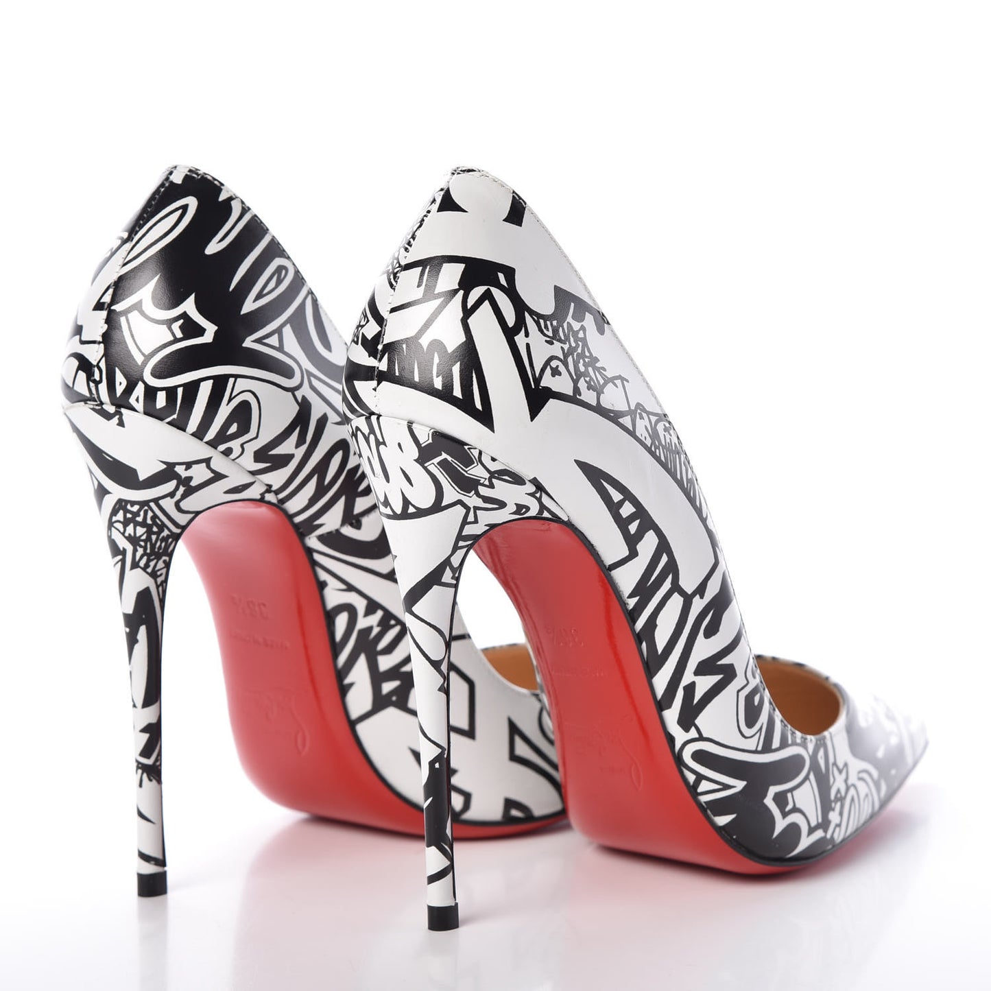 Calfskin WallGraf So Kate 120 Pumps 36.5 Black White