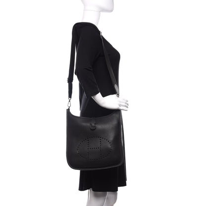 Hermes Taurillon Clemence Evelyne III PM Black 2 of 10