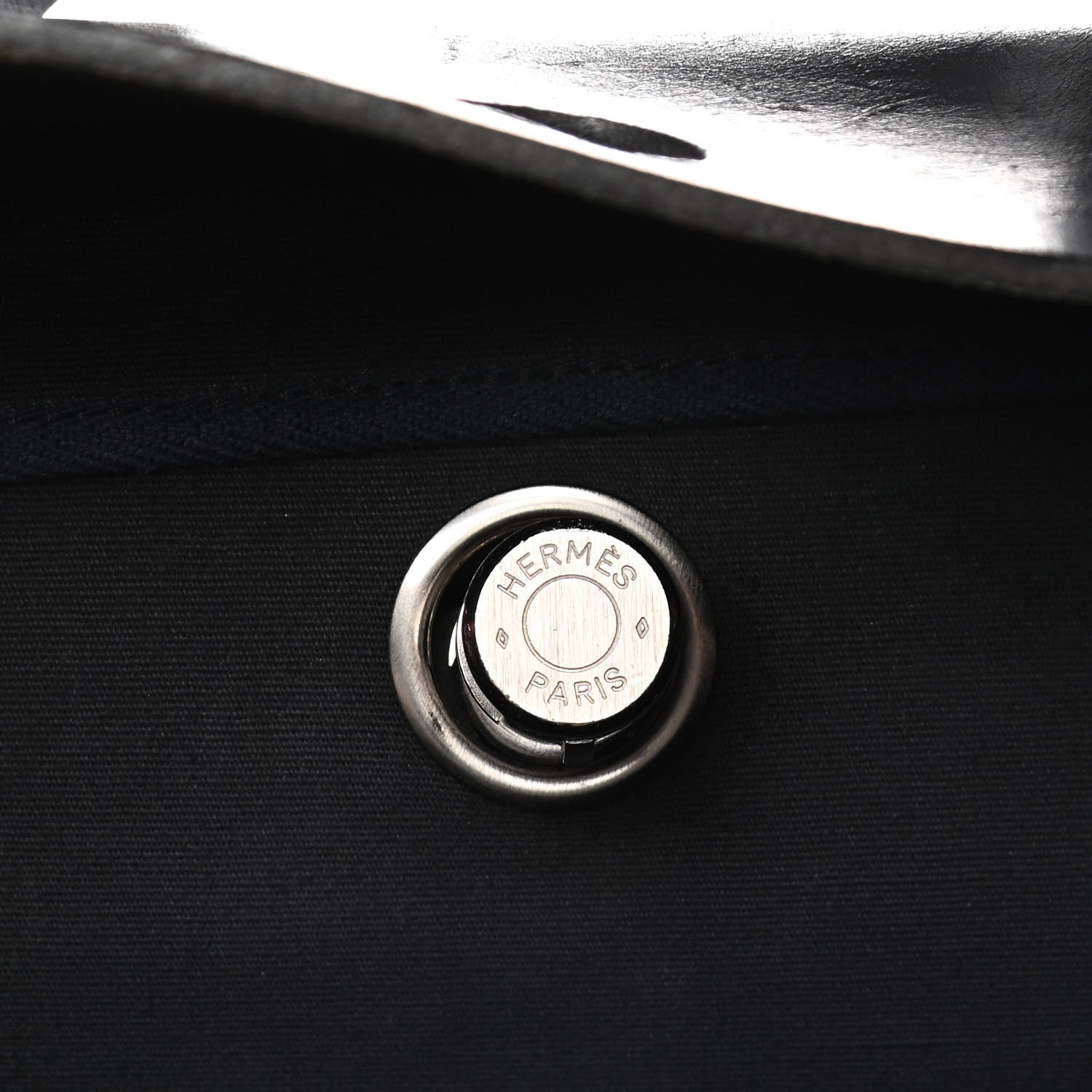 Hermes Toile Vache Calfskin Herbag 30 PM Black 9 of 22