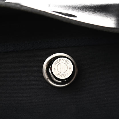 Hermes Toile Vache Calfskin Herbag 30 PM Black 9 of 22