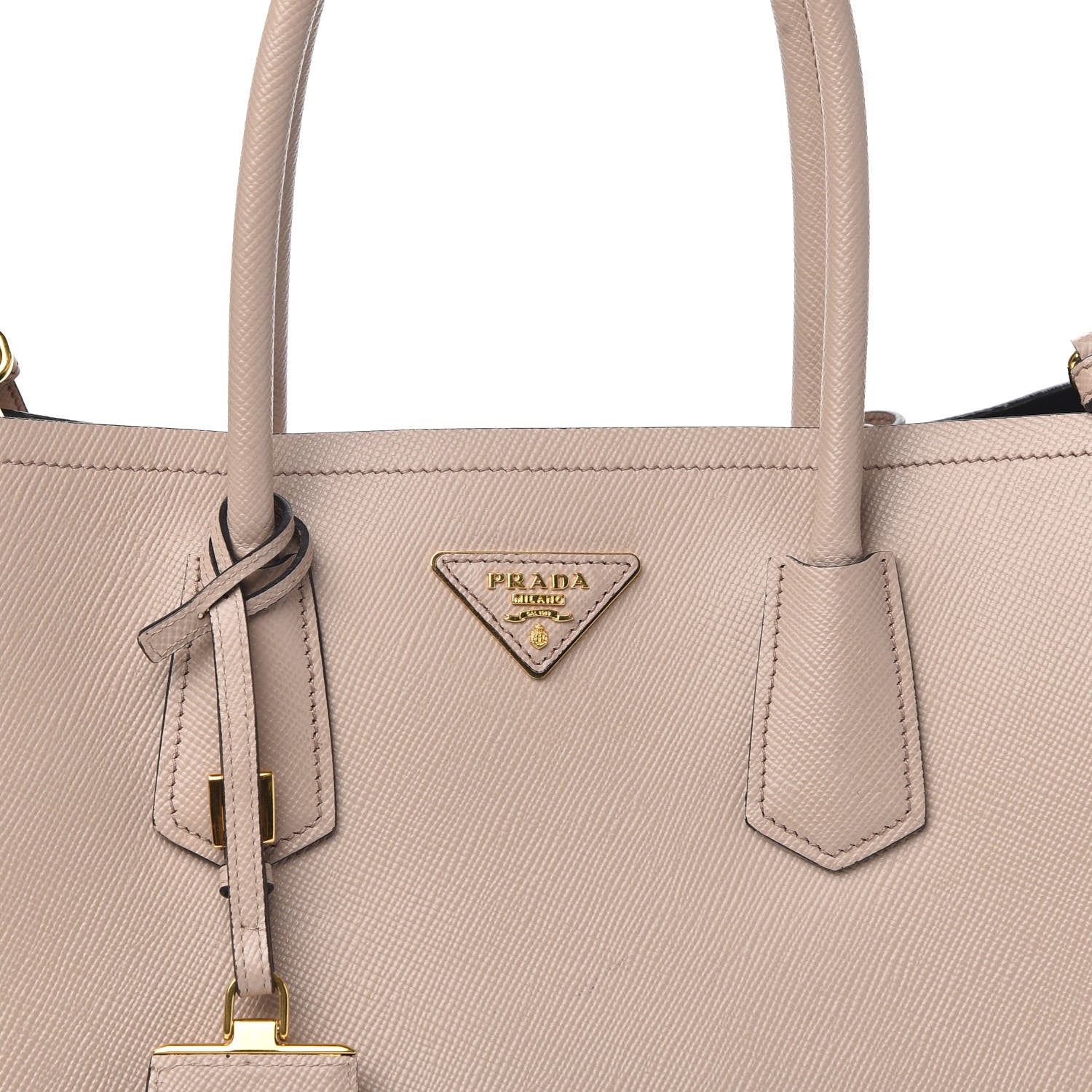 Prada Saffiano Cuir Large Double Bag Cammeo 9 of 9