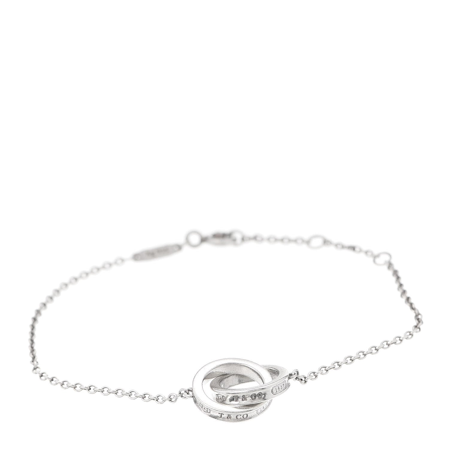 Tiffany Sterling Silver 1837 Interlocking Bracelet 1 of 7