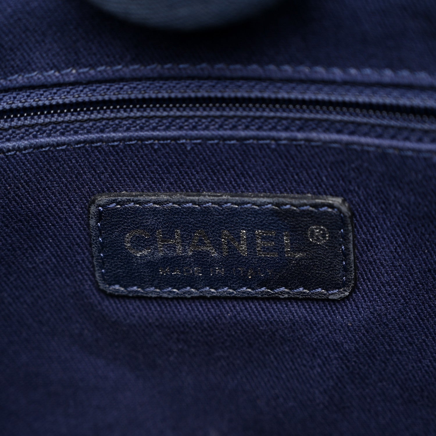 Chanel Canvas Mini Deauville Tote Denim Blue 6 of 12