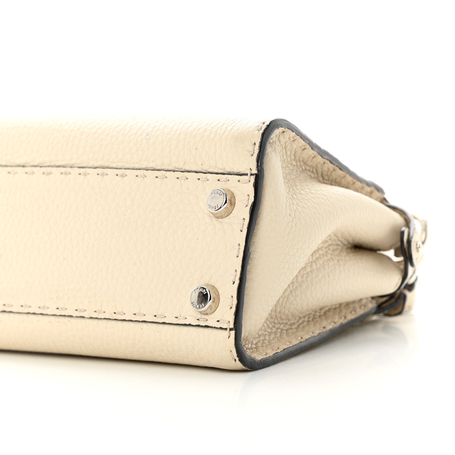 Fendi Cuoio Romano Selleria Mini Peekaboo Iconic Satchel Latte 11 of 18
