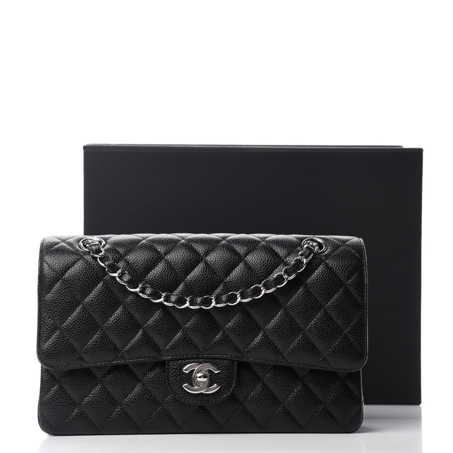 Chanel Caviar Quilted Medium Double Flap Black 11 of 11