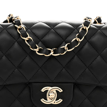 Chanel Lambskin Quilted Mini Square Flap Black 8 of 12