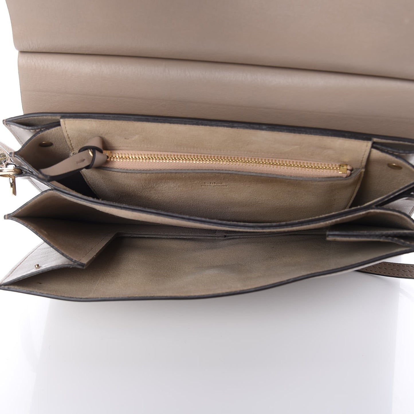 Calfskin Suede Medium Faye Shoulder Bag Motty Grey
