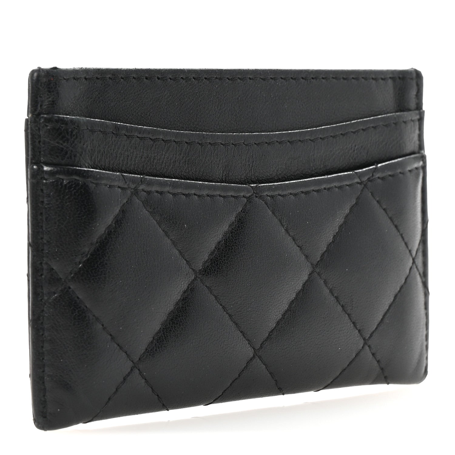 Chanel Lambskin Quilted Card Holder Black 3 of 8