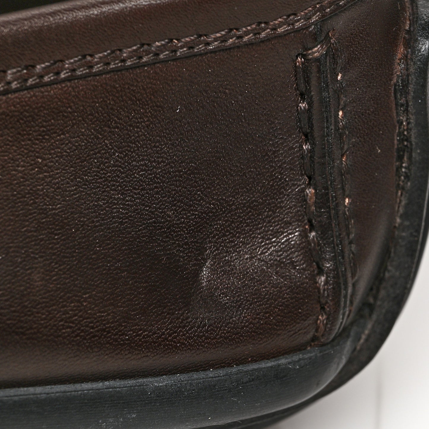 Calfskin Mens Horsebit Driver Loafers 9 Brown