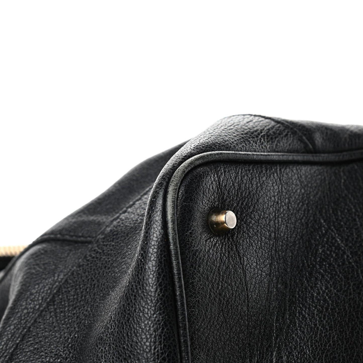 Calfskin Chain Hobo Black