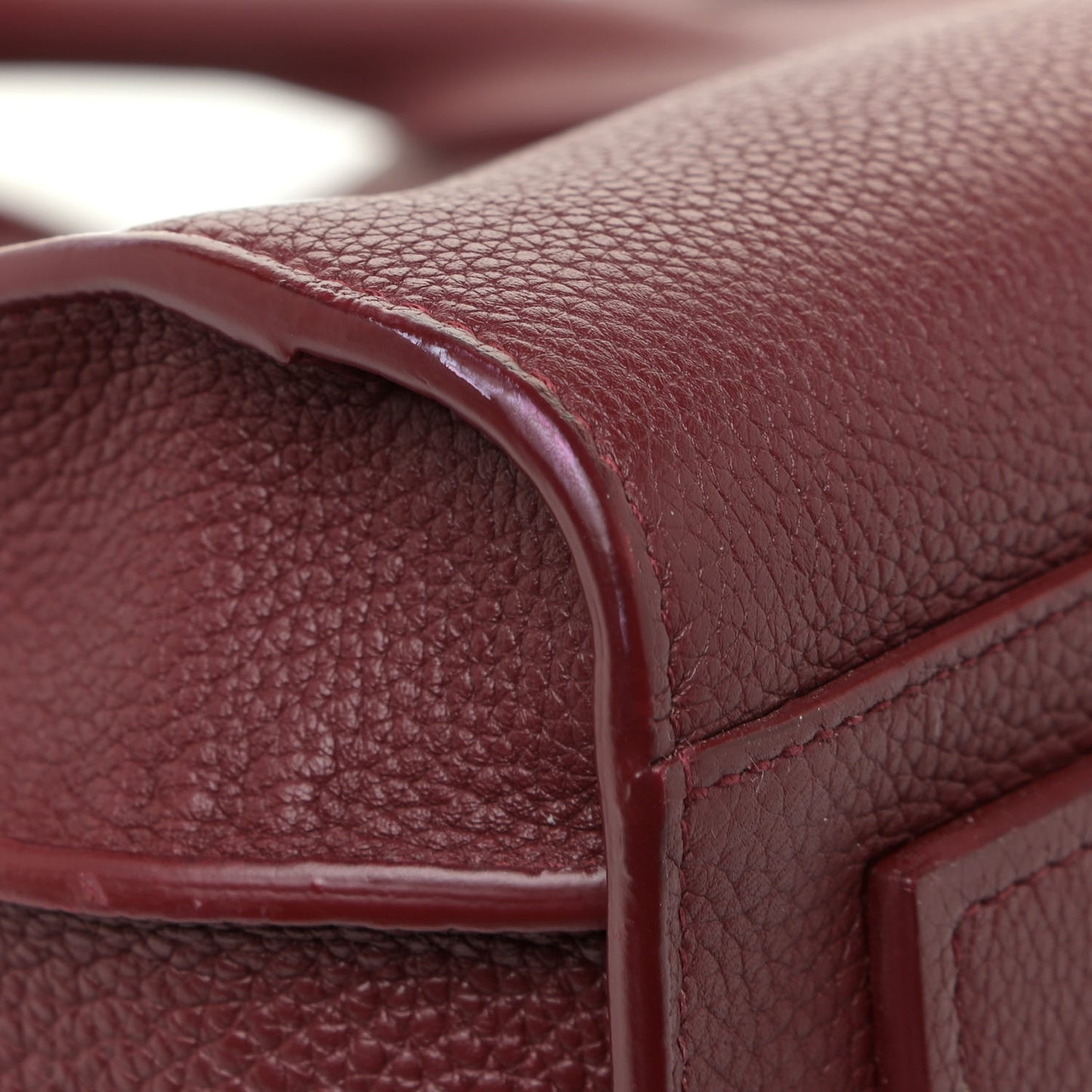 Grained Calfskin Small Supple Sac De Jour Dark Pallisandre