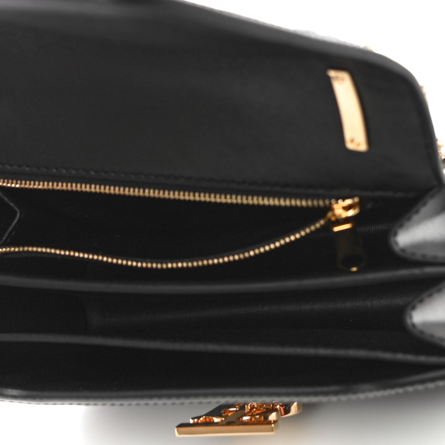 Calfskin Monogram Embossed Small TB Chain Bag Black