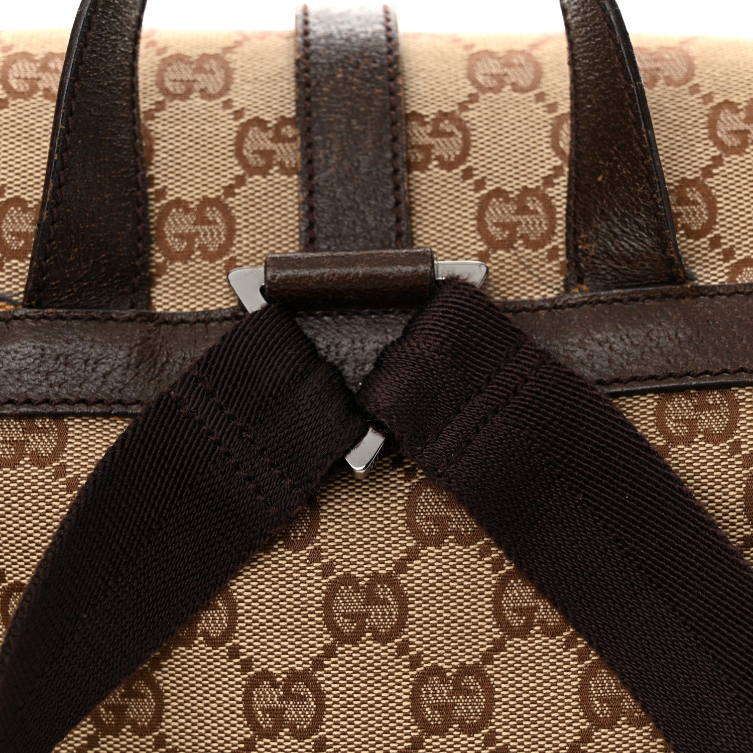 Gucci Monogram Backpack Dark Brown 16 of 17