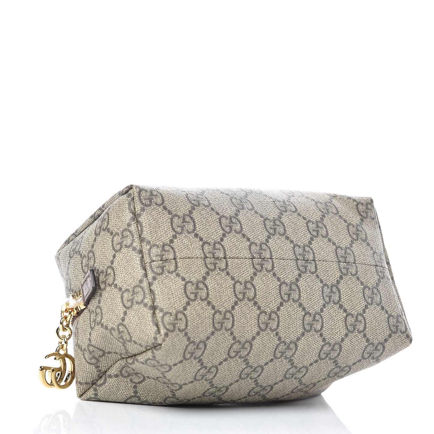 Soft GG Supreme Monogram Calfskin Medium Ophidia Cosmetic Case Beige Ebony New Acero