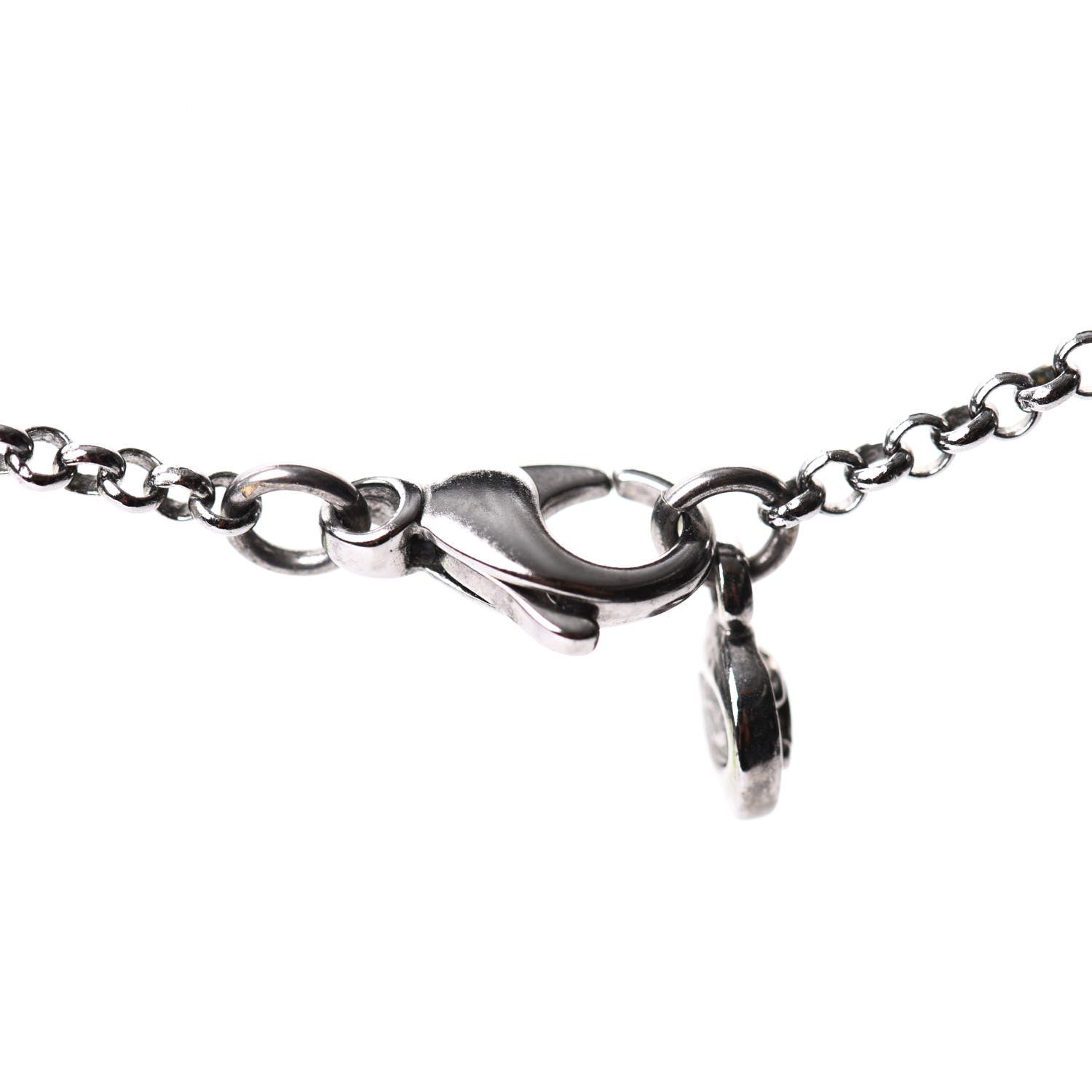 Chanel Ruthenium Crystal CC Drop Necklace 6 of 6