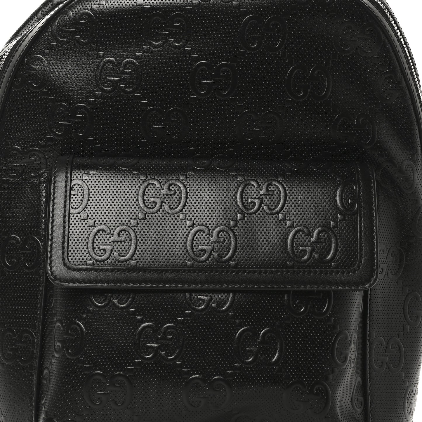 Calfskin GG Tennis Embossed Backpack Black