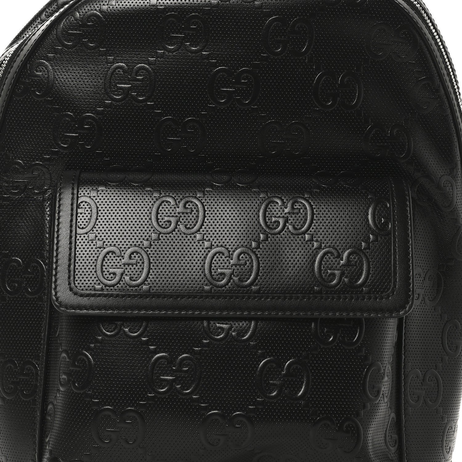 Gucci Calfskin GG Tennis Embossed Backpack Black 8 of 10