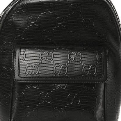Gucci Calfskin GG Tennis Embossed Backpack Black 8 of 10