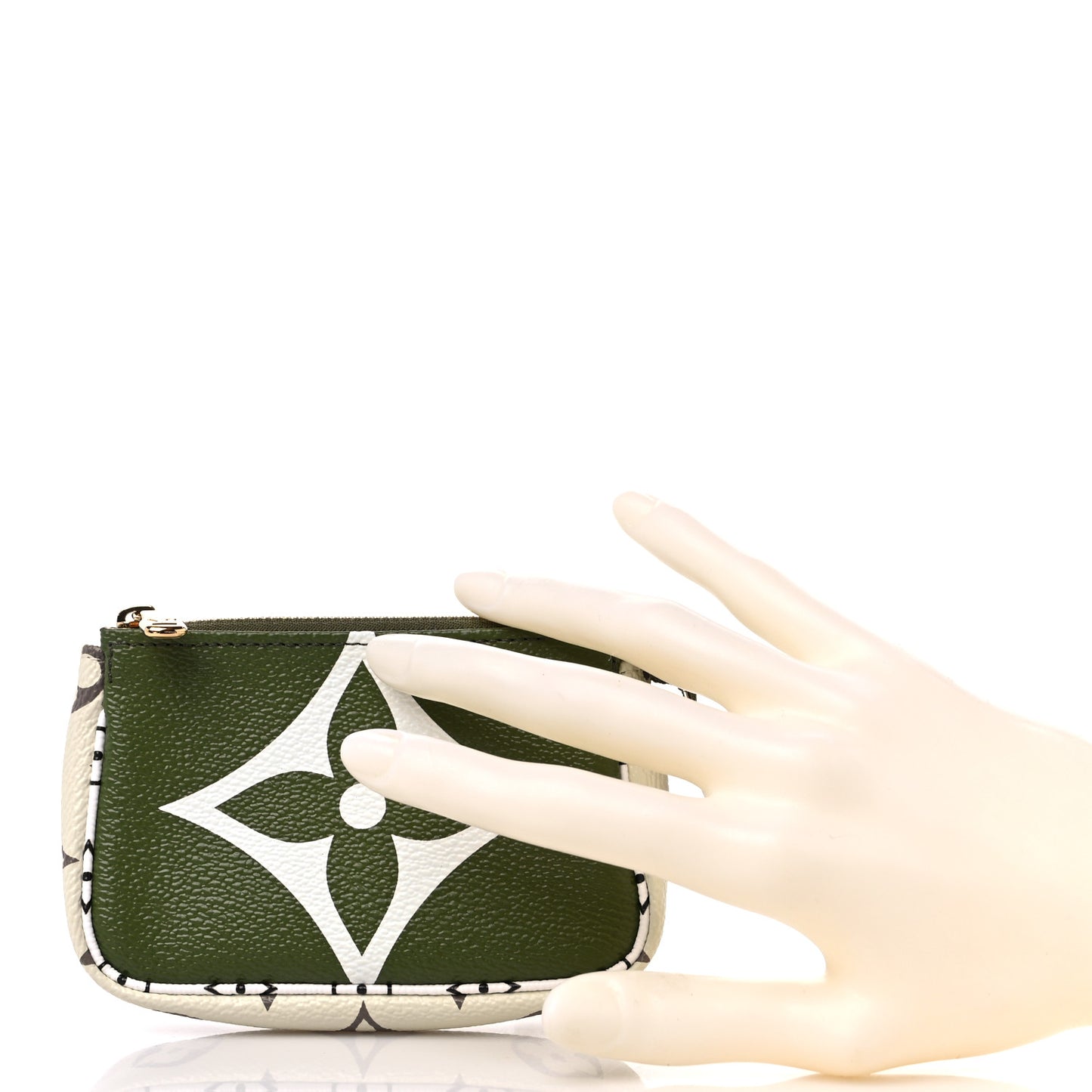 Monogram Giant Micro Pochette Accessories Kaki White