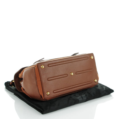 Saint Laurent Calfskin Canvas Small Muse Two Cognac 4 of 7