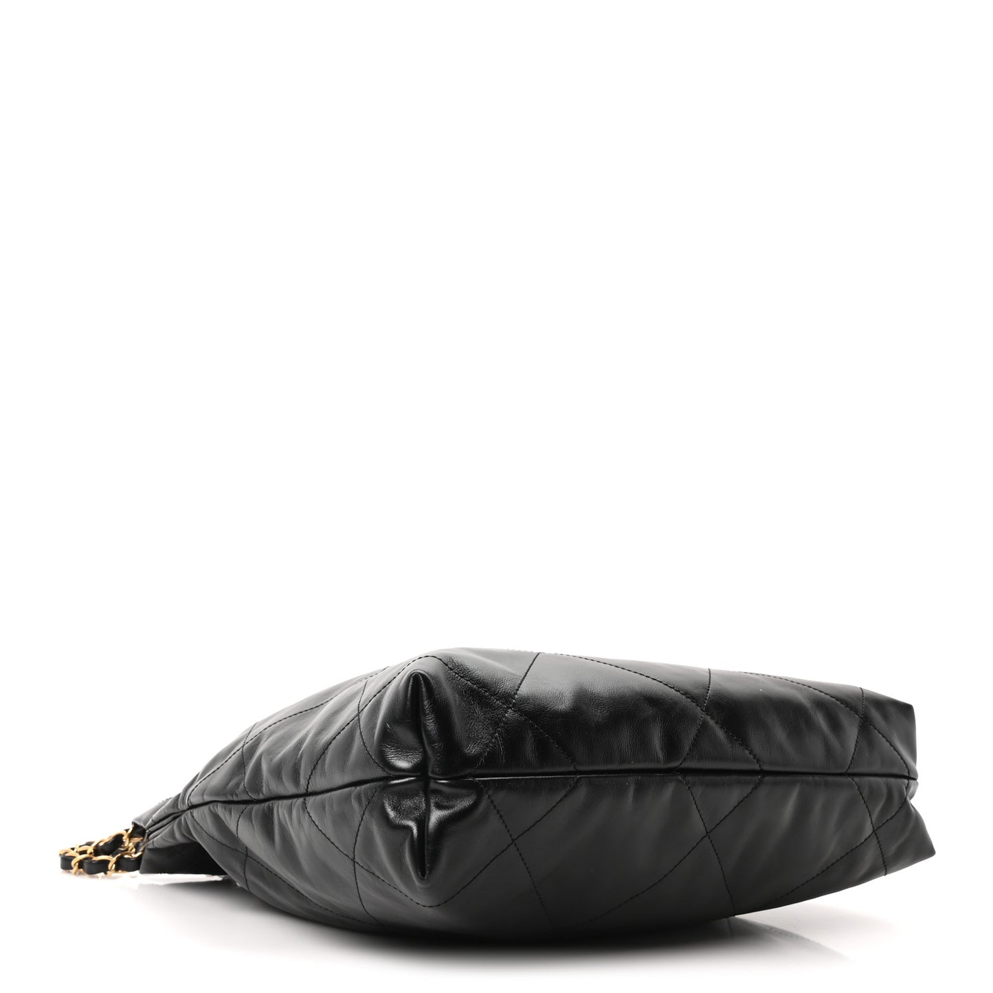 Shiny Calfskin Quilted Small Chanel 22 Black