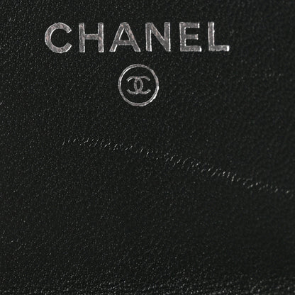 Chanel Lambskin Airlines Wallet On Chain WOC Blue Black Red 6 of 12