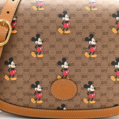 Gucci X DISNEY Mini Vintage GG Supreme Monogram Mickey Mouse Small Flap Messenger Bag Beige Vintage Sun Oil 8 of 11
