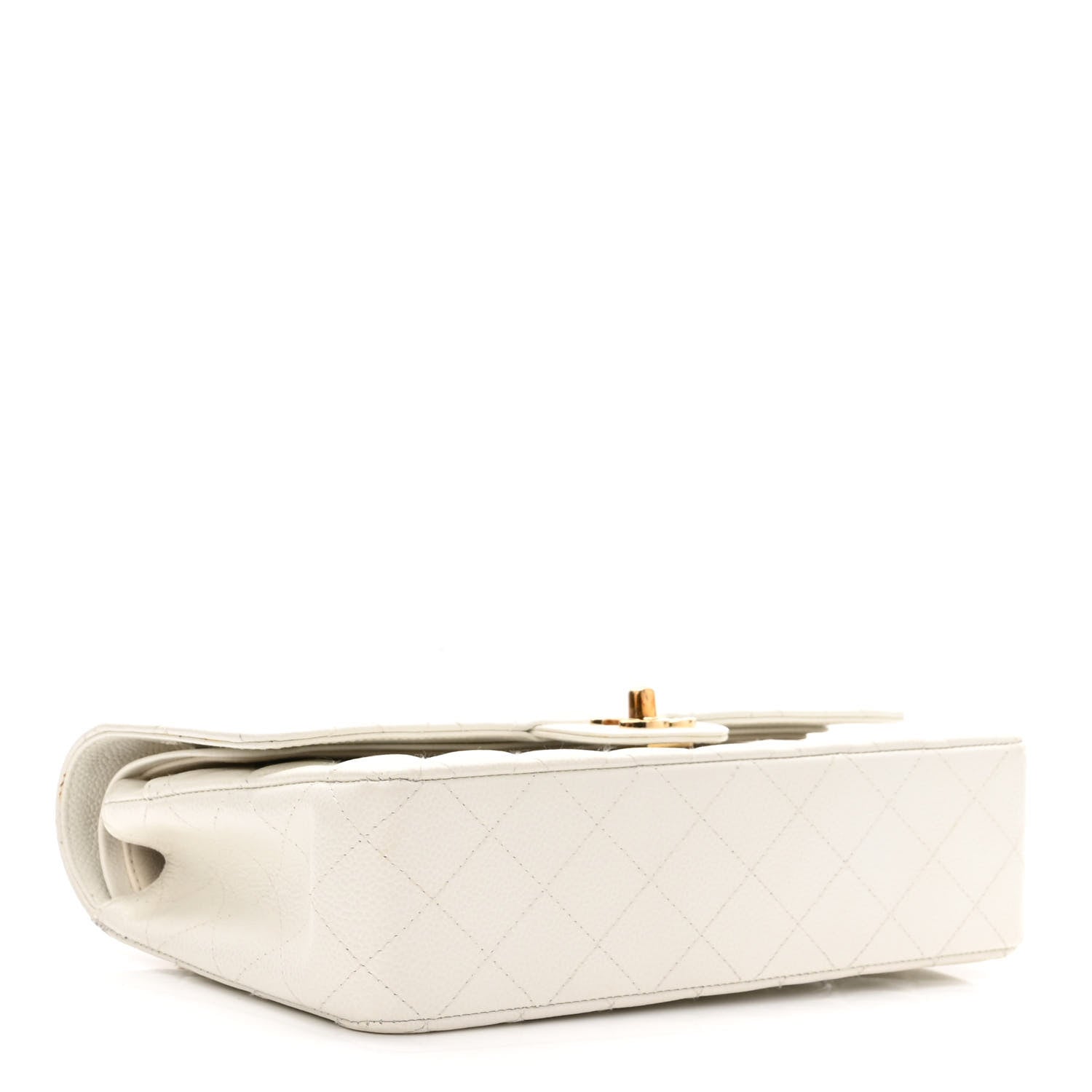 Chanel Caviar Quilted Medium Double Flap White 4 of 11