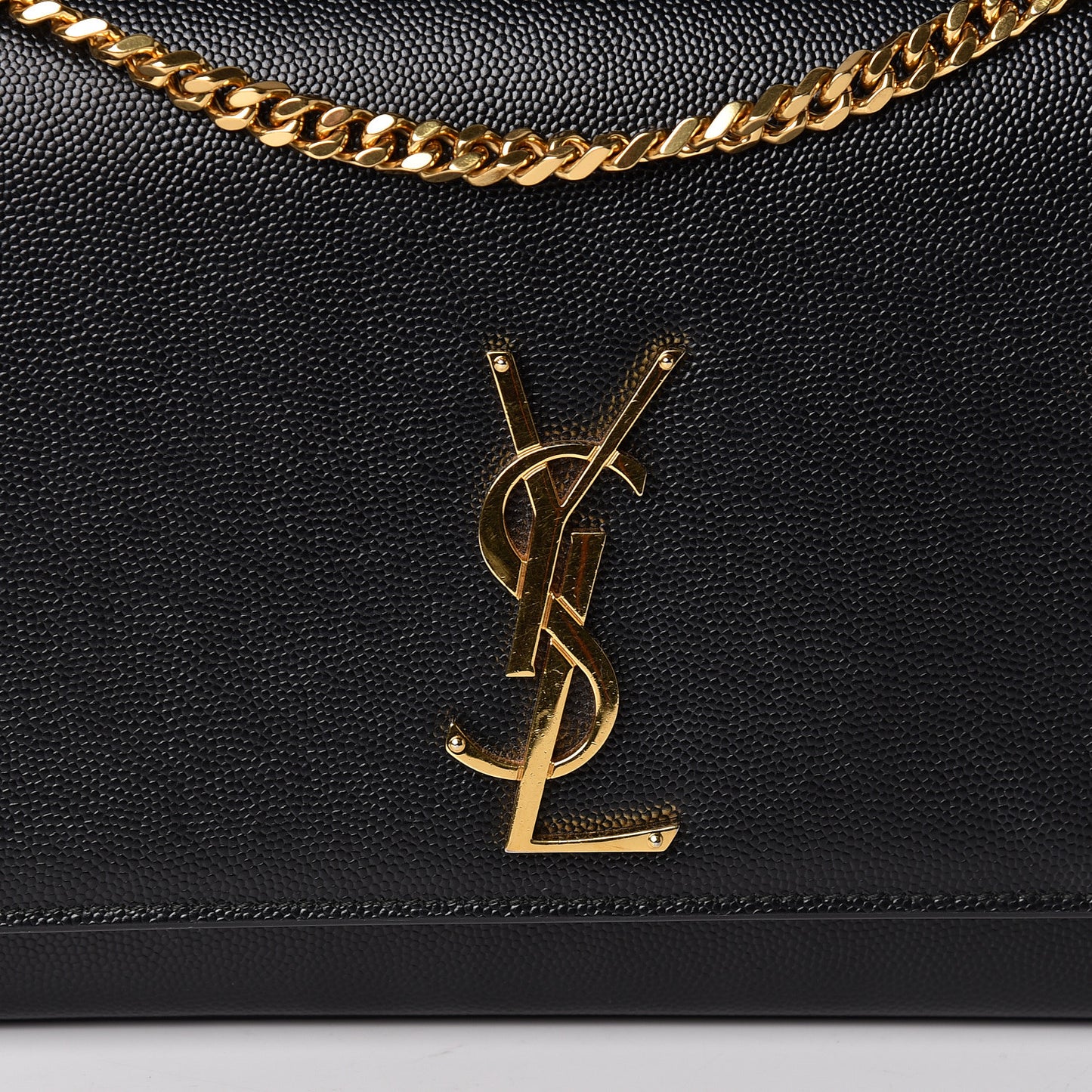 Grain De Poudre Medium Classic Monogram Kate Satchel Black