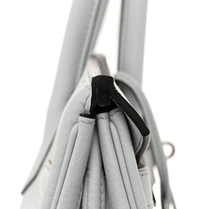 Hermes Taurillon Clemence Birkin 30 Bleu Pale 12 of 13