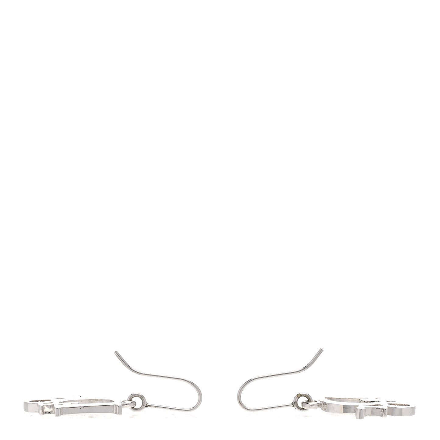 Crystal Logo Earrings Silver
