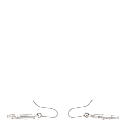 Christian Dior Crystal Logo Earrings Silver 3 of 4