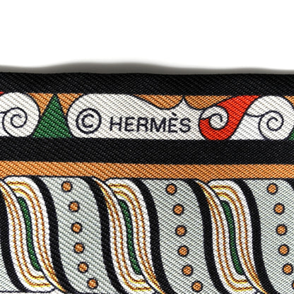 Hermes Silk Harnais En Rosace Twilly Vert Beige Vermillion 4 of 4