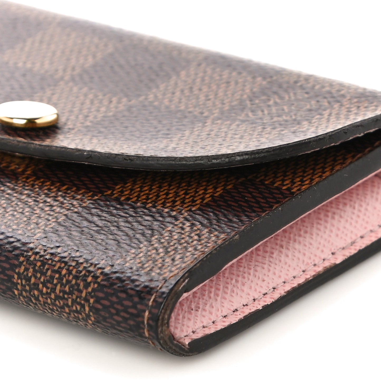 Damier Ebene Rosalie Coin Purse Rose Ballerine