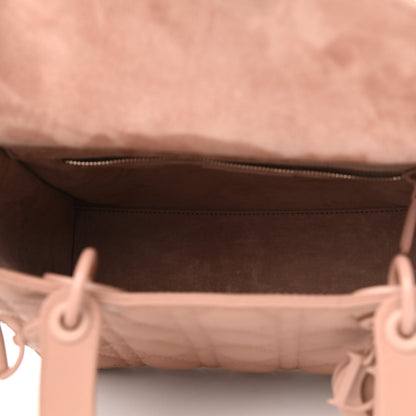 Christian Dior Ultra Matte Calfskin Cannage Medium Lady Dior Beige 5 of 11