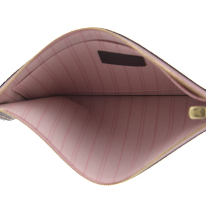 Louis Vuitton Damier Ebene Neverfull MM GM Pochette Rose Ballerine 5 of 8