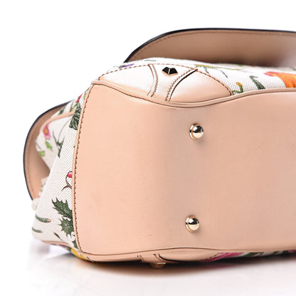 Gucci Floral Flora Canvas Bamboo Top Handle Bag 9 of 10