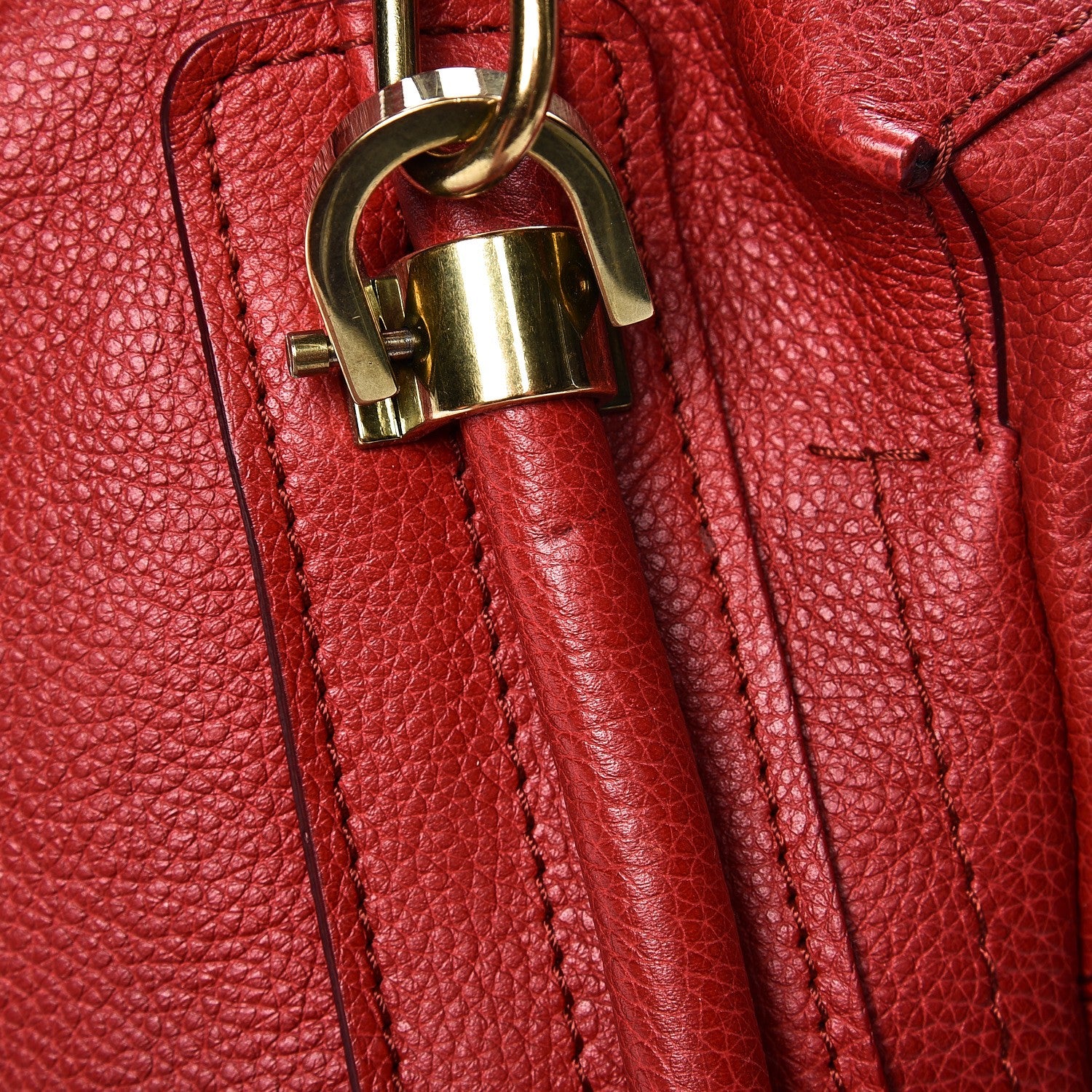 Chloe Calfskin Medium Paraty Holly Berry 13 of 15