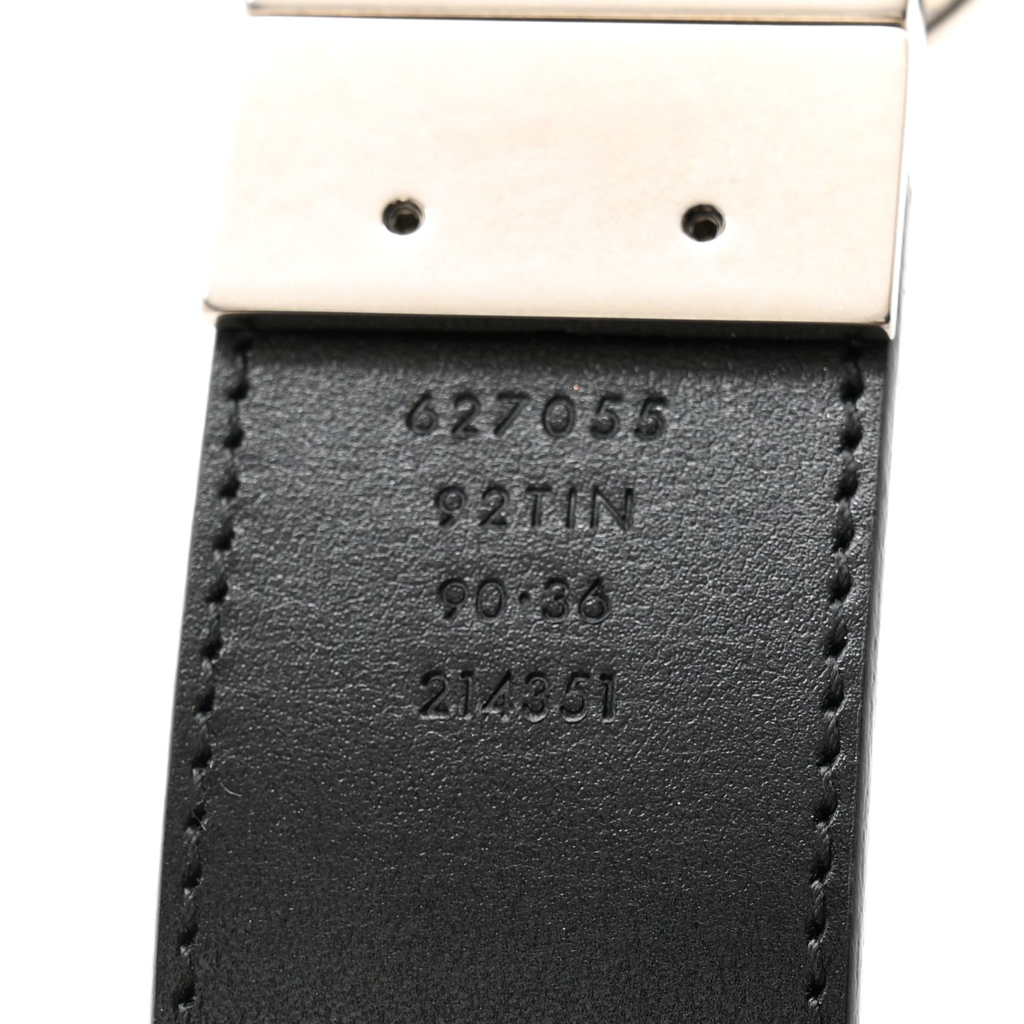 GG Supreme Monogram Plutone Calfskin Palladium Double G Reversible 37mm Belt 90 36 Black