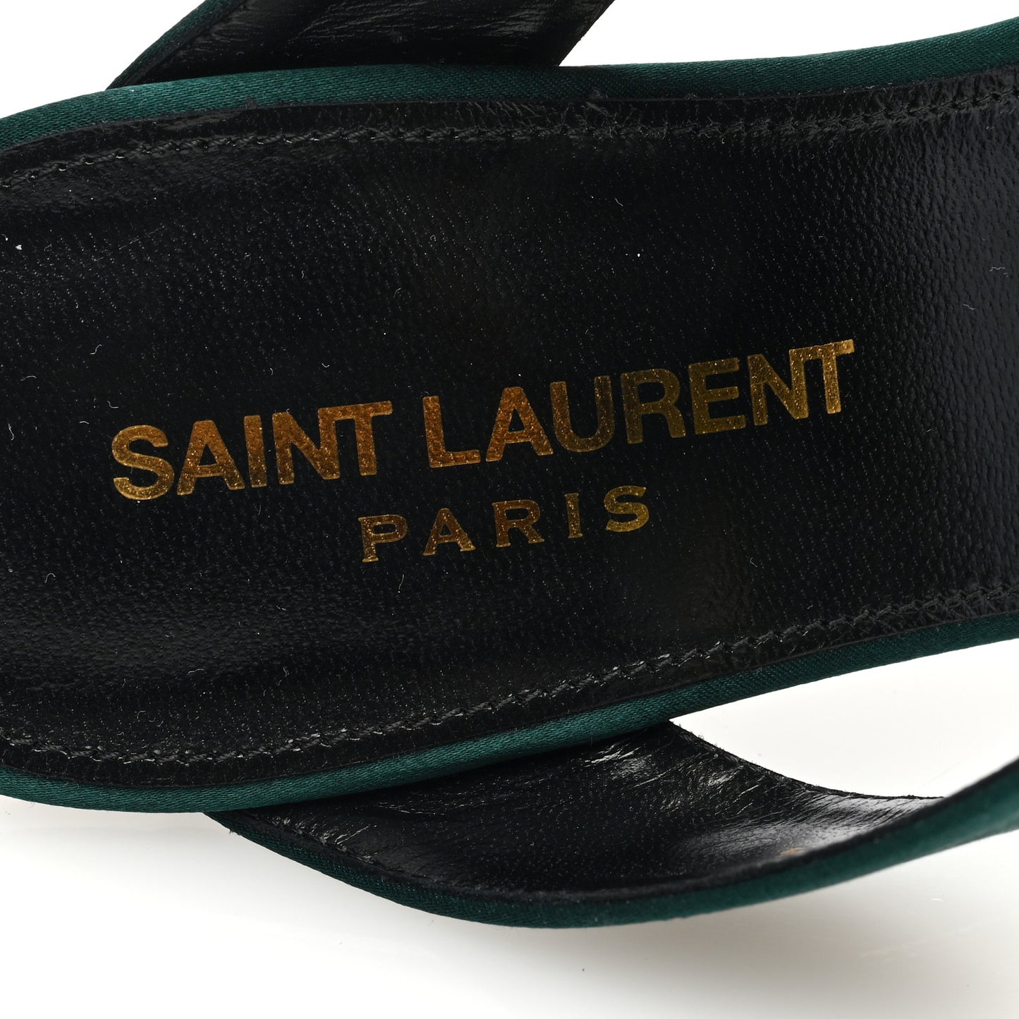 Crepe Satin Martha Mule 110 Sandals 38.5 Dorian Green