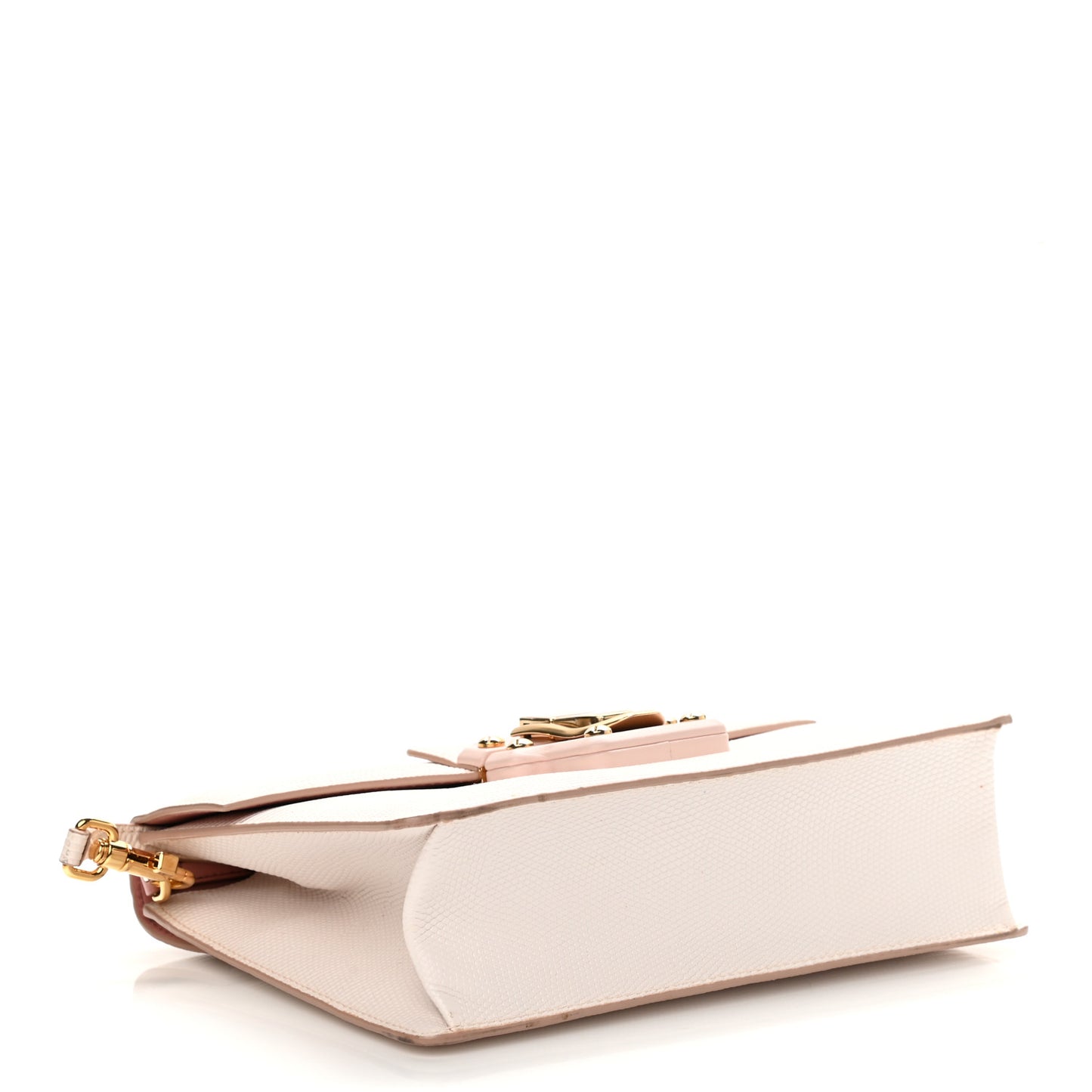 Iguana Calfskin Embossed Lucia Satchel Pink