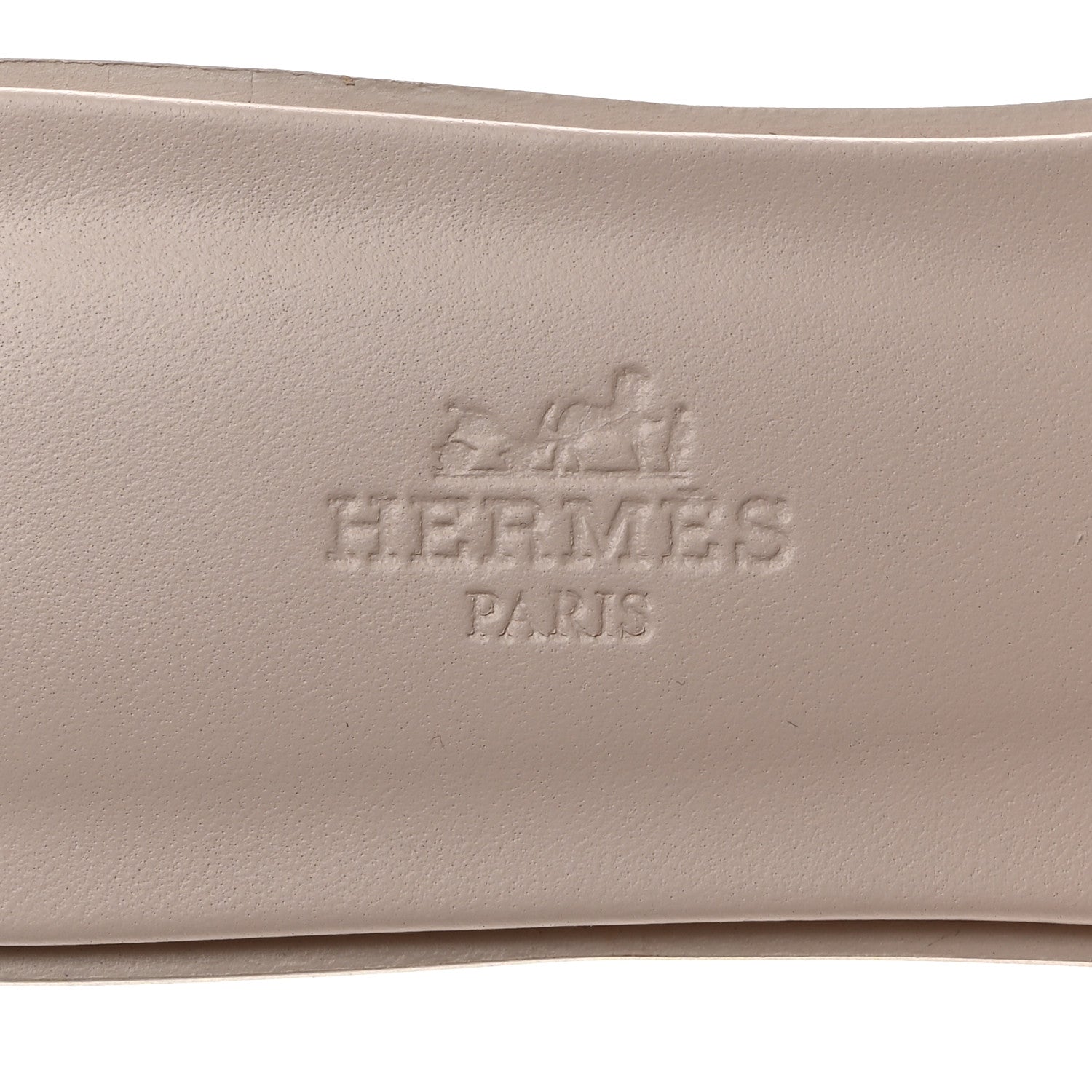 Hermes Box Calfskin Oran Sandals 37.5 Rose Pale 6 of 9