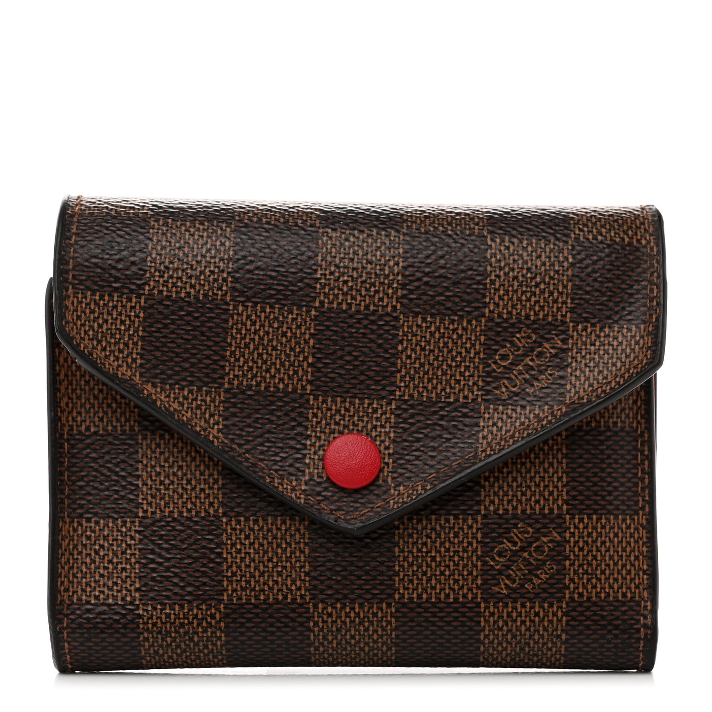 Damier Ebene Victorine Wallet Red