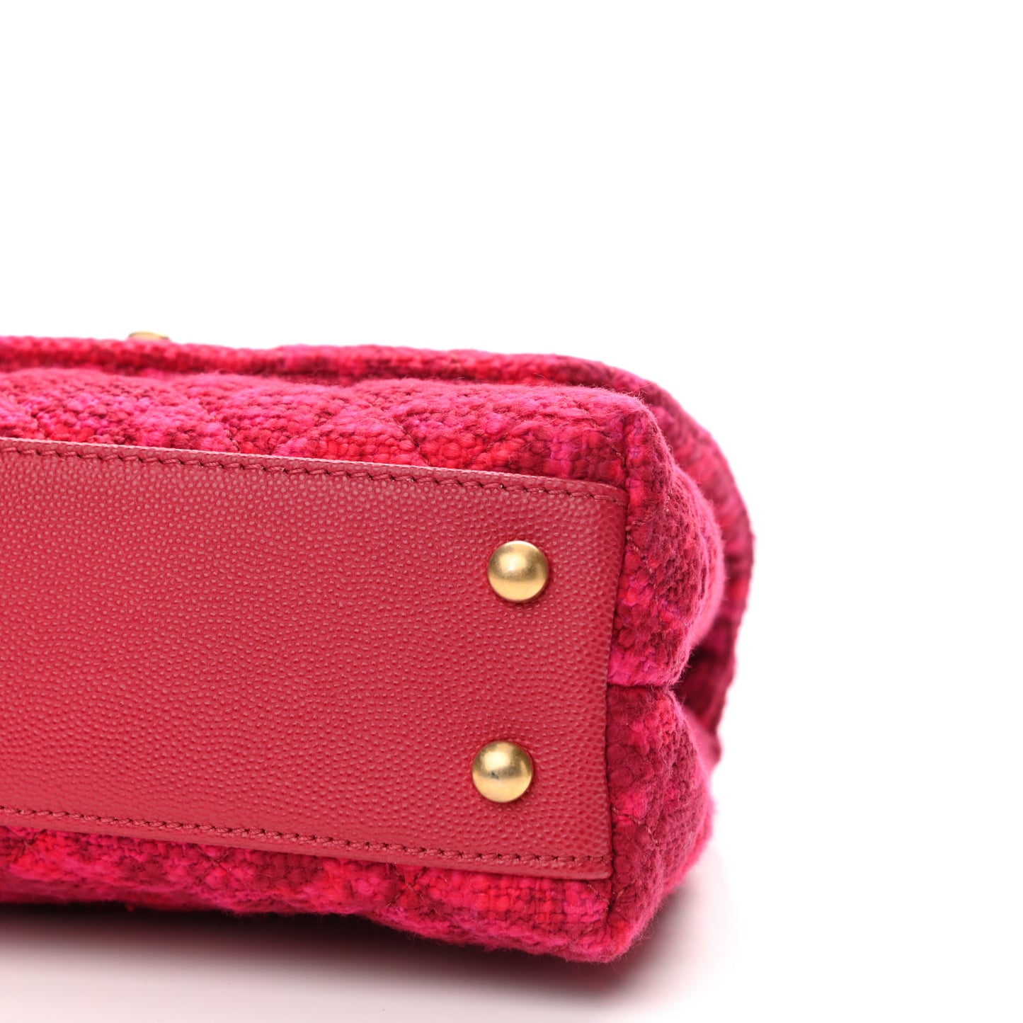 Tweed Mini Coco Handle Flap Fuchsia