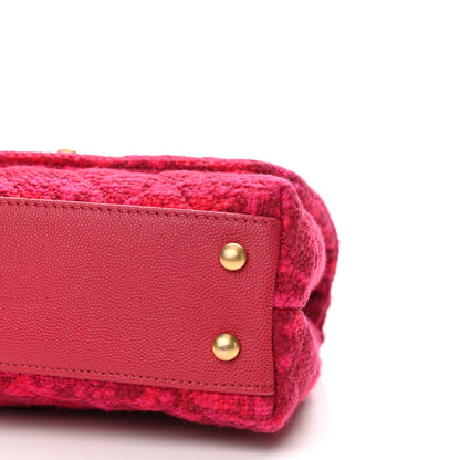 Chanel Tweed Mini Coco Handle Flap Fuchsia 10 of 11