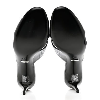 Gucci Nappa Crossover Heel Slide Sandals 39.5 Black 5 of 8