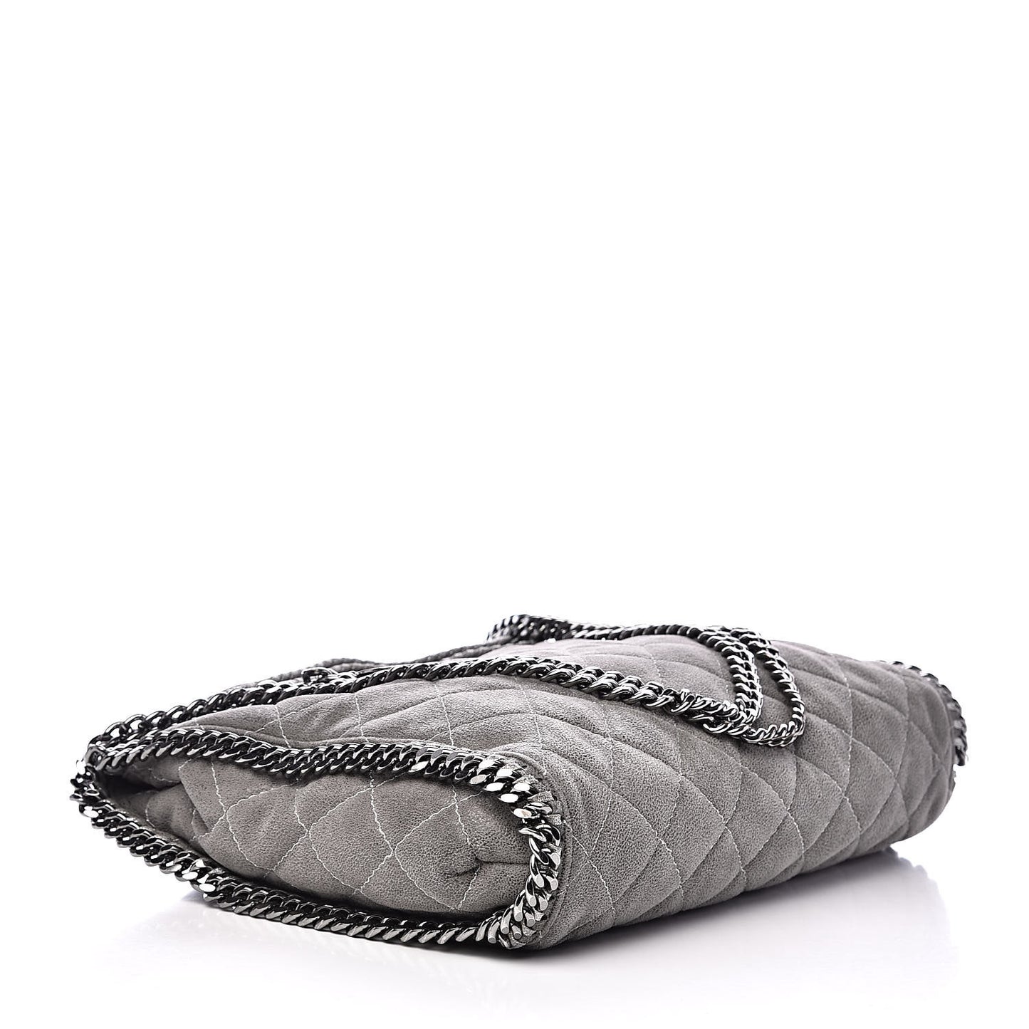 Shaggy Deer Quilted Small Falabella Tote Grey