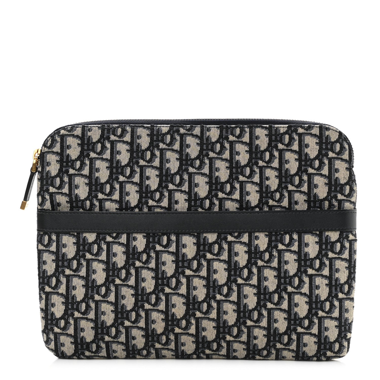 Christian Dior Oblique Pouch Clutch Blue 1 of 10
