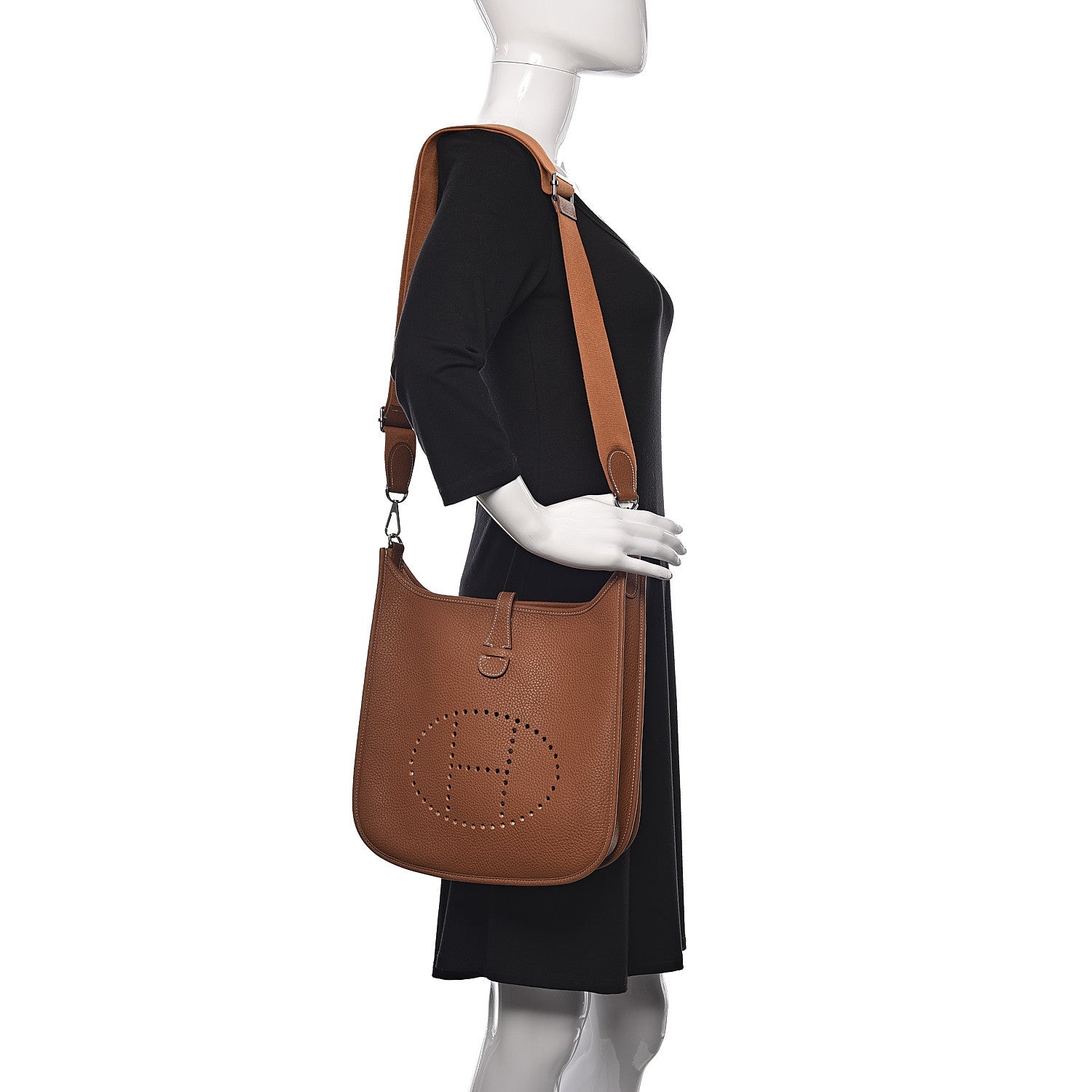 Hermes Taurillon Clemence Evelyne III PM Gold 2 of 8