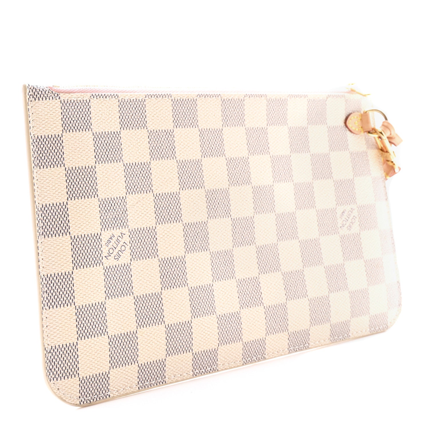 Louis Vuitton Damier Azur Neverfull MM GM Pochette Rose Ballerine